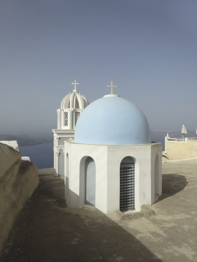 Mon voyage en Grece - île de Santorin, Firostephanie et Fira