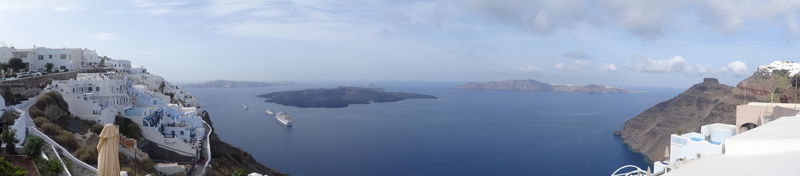 Mon voyage en Grece - île de Santorin, Firostephanie et Fira