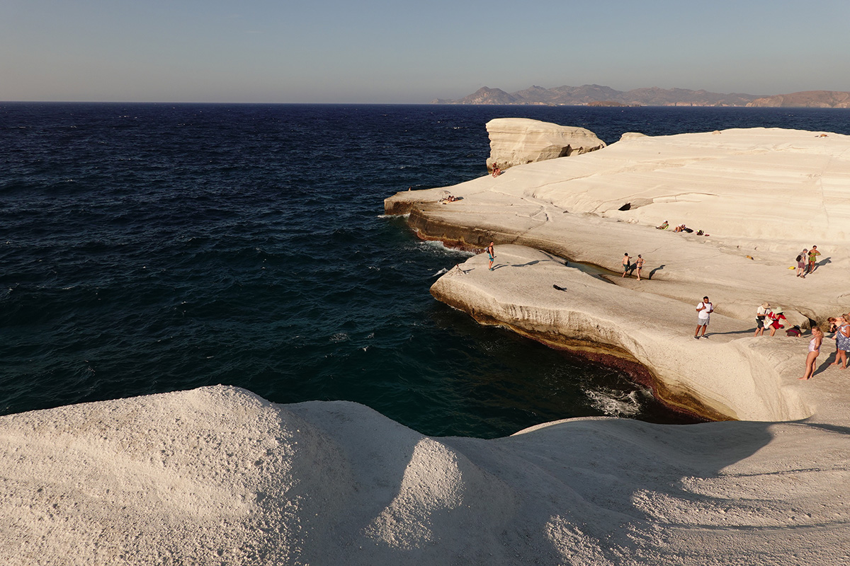 Ma visite de la plage Sarakiniko sur l'île Milos en Grèce