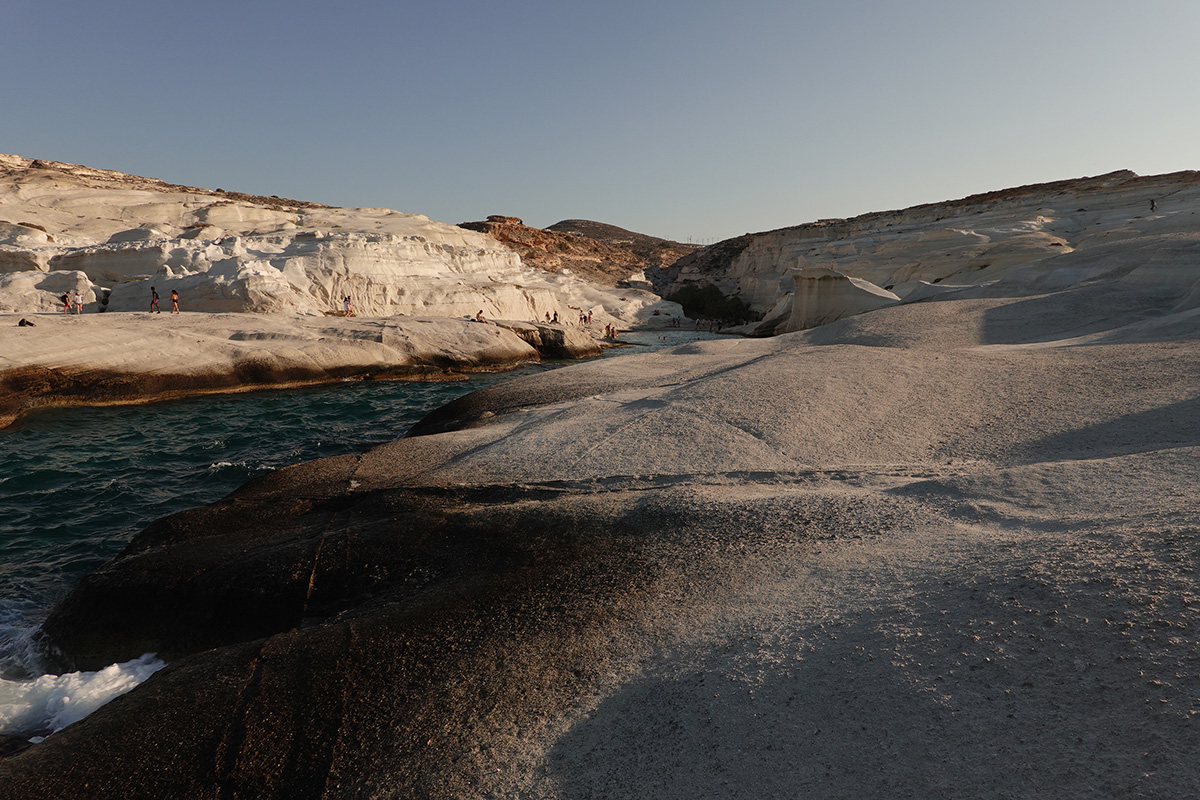 Ma visite de la plage Sarakiniko sur l'île Milos en Grèce