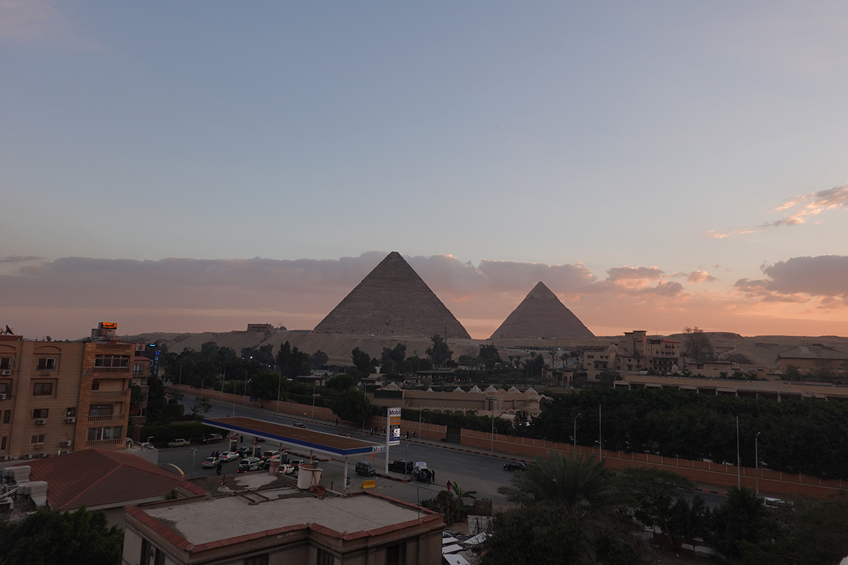 Les pyramides de Gizeh en Égypte
